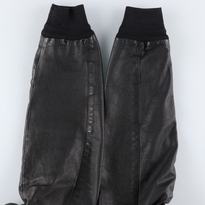 Leather blouson, men's size M unclear black type Vintage Second Hand