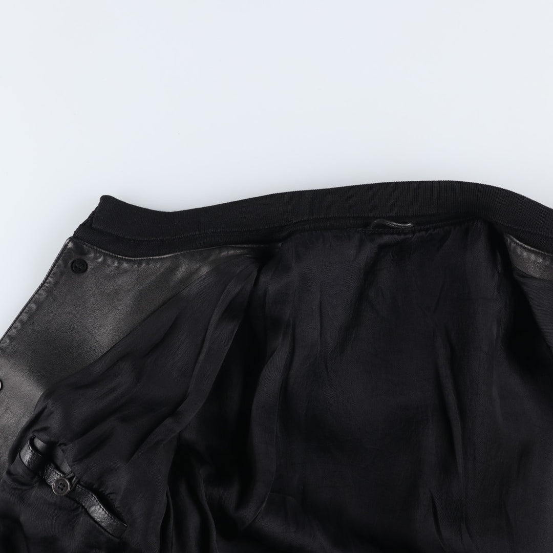 Leather blouson, men's size M unclear black type Vintage Second Hand