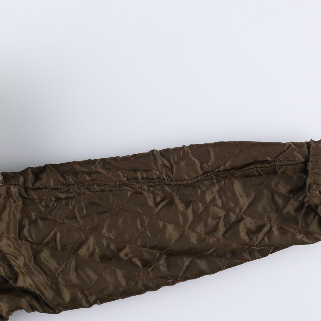 St. John's Bay padded leather blouson, men's size L (approx.) genuine leather brown type Vintage Second Hand