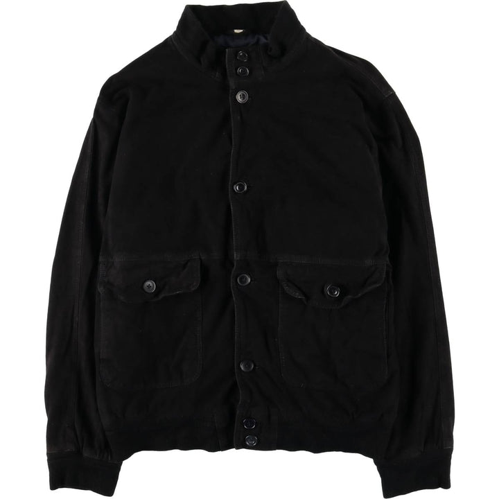 GEORGE HAMILTON Suede Leather Blouson, Valstar Jacket, Men's Size L (approx.) Genuine Leather Suede Leather black type Vintage Second Hand