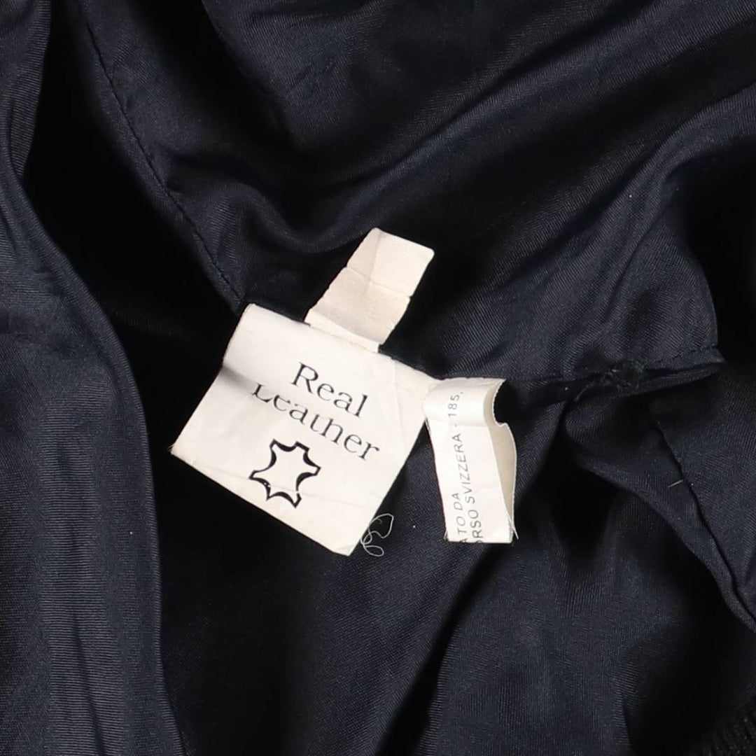 GEORGE HAMILTON Suede Leather Blouson, Valstar Jacket, Men's Size L (approx.) Genuine Leather Suede Leather black type Vintage Second Hand