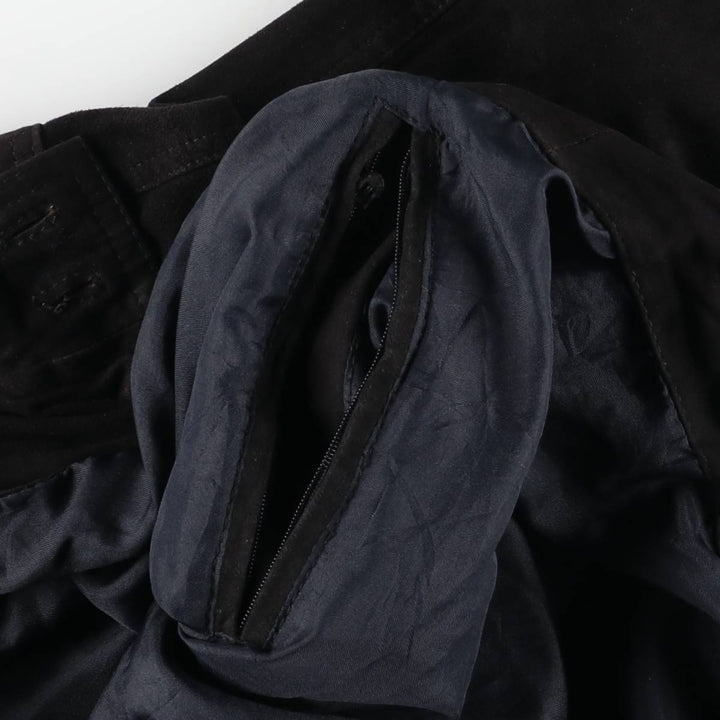 GEORGE HAMILTON Suede Leather Blouson, Valstar Jacket, Men's Size L (approx.) Genuine Leather Suede Leather black type Vintage Second Hand