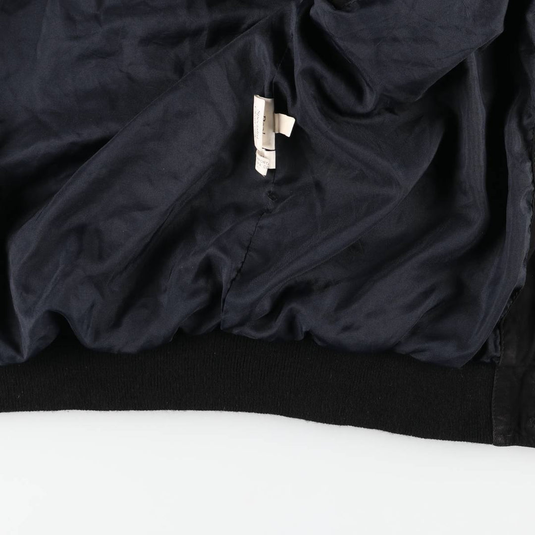 GEORGE HAMILTON Suede Leather Blouson, Valstar Jacket, Men's Size L (approx.) Genuine Leather Suede Leather black type Vintage Second Hand