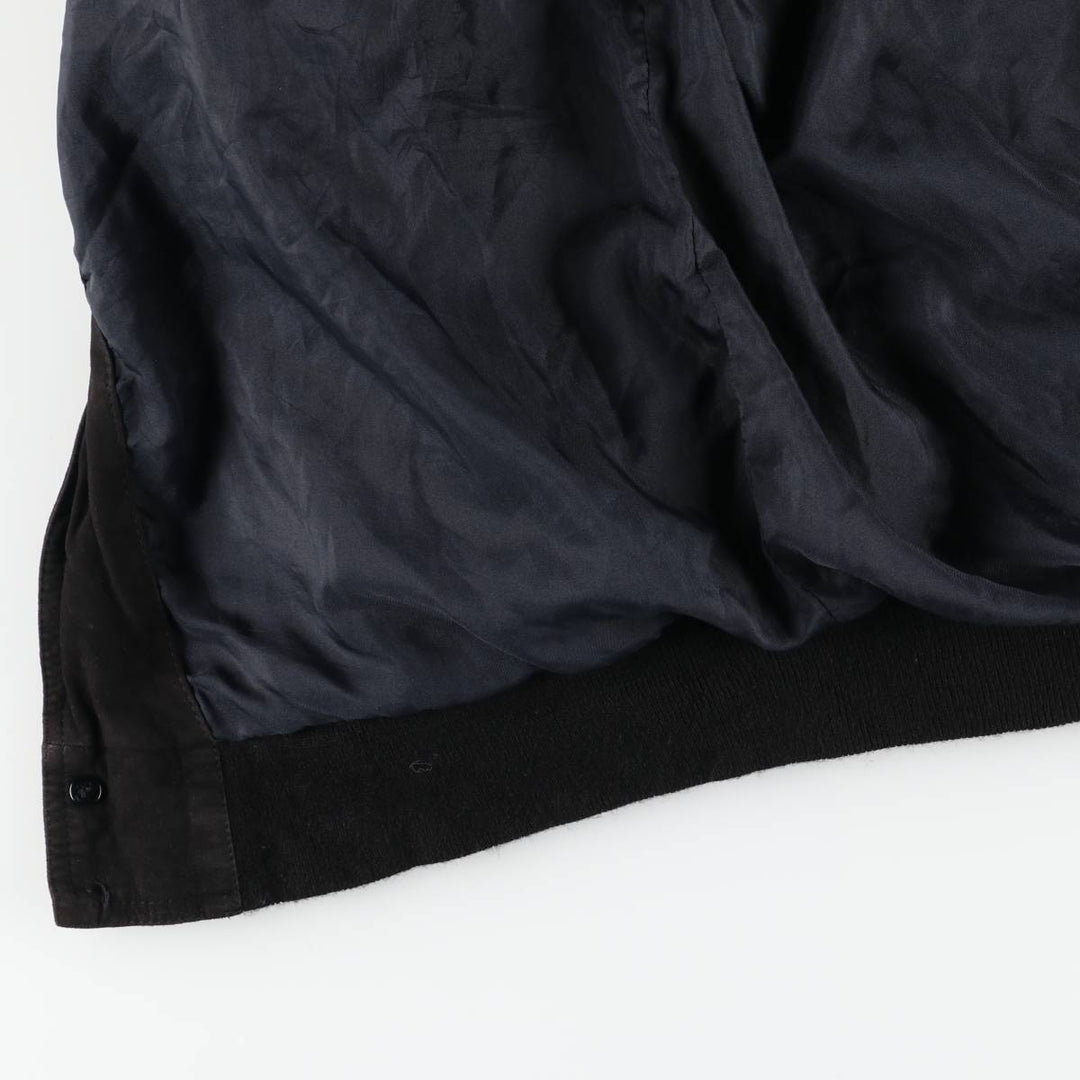 GEORGE HAMILTON Suede Leather Blouson, Valstar Jacket, Men's Size L (approx.) Genuine Leather Suede Leather black type Vintage Second Hand