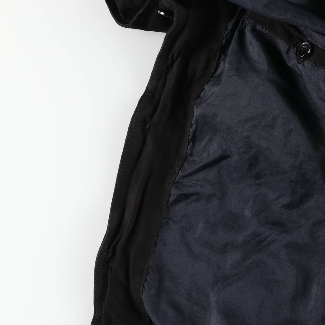 GEORGE HAMILTON Suede Leather Blouson, Valstar Jacket, Men's Size L (approx.) Genuine Leather Suede Leather black type Vintage Second Hand