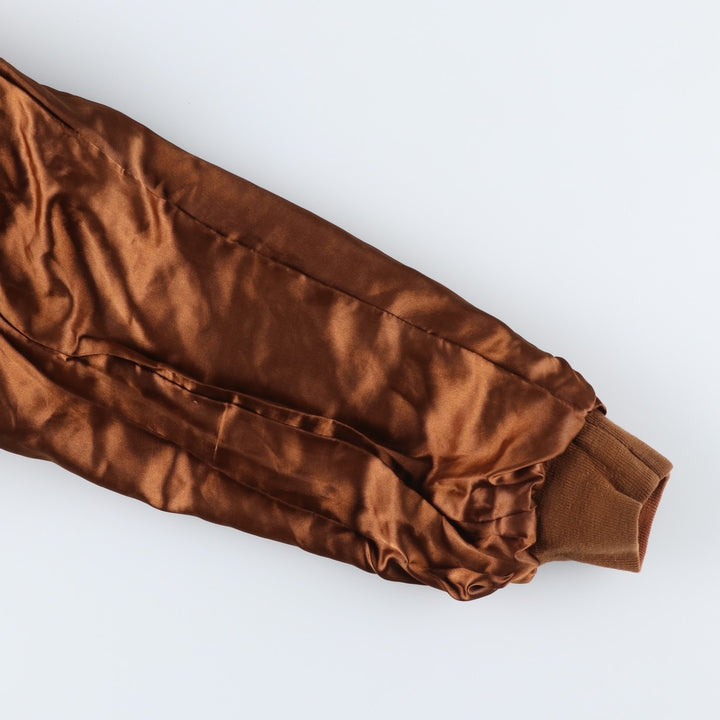 Suede leather blouson for men (size L) genuine leather brown type Vintage Second Hand