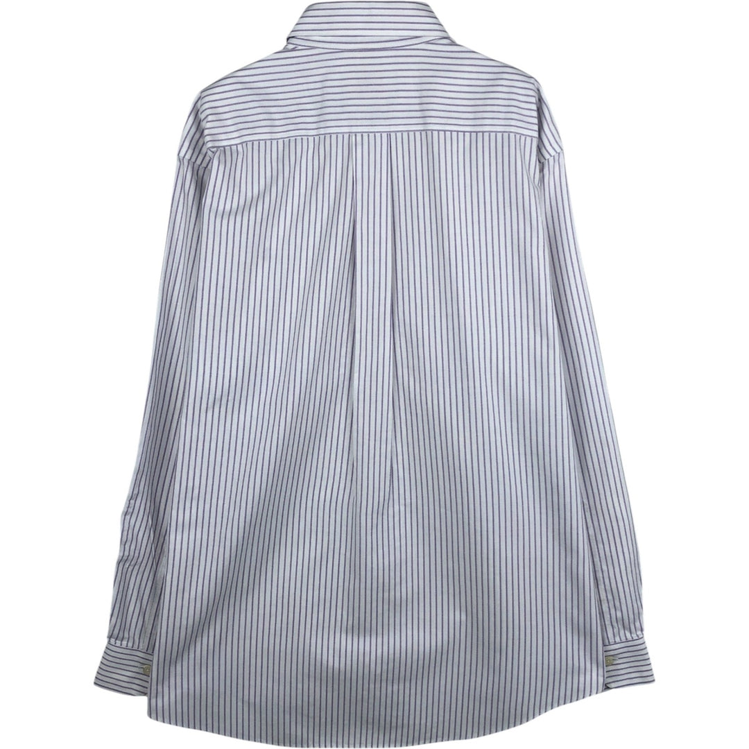 Brooks Brothers Est.1818 Long Sleeve Button-Down Striped Shirt, Men's Size L Supima Cotton white type Vintage Second Hand