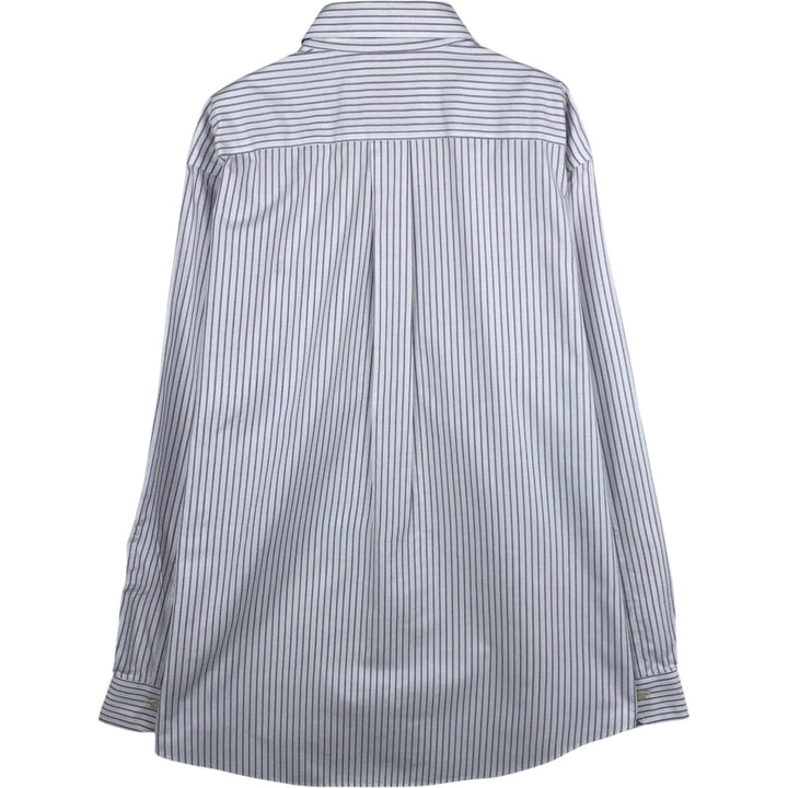 Brooks Brothers Est.1818 Long Sleeve Button-Down Striped Shirt, Men's Size L Supima Cotton white type Vintage Second Hand