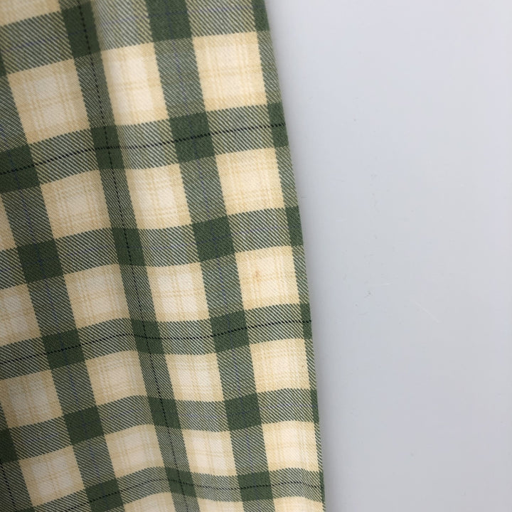 90'S GAP Vintage Long Sleeve Cotton Check Shirt, Men's Size L cotton Khaki type Vintage Second Hand