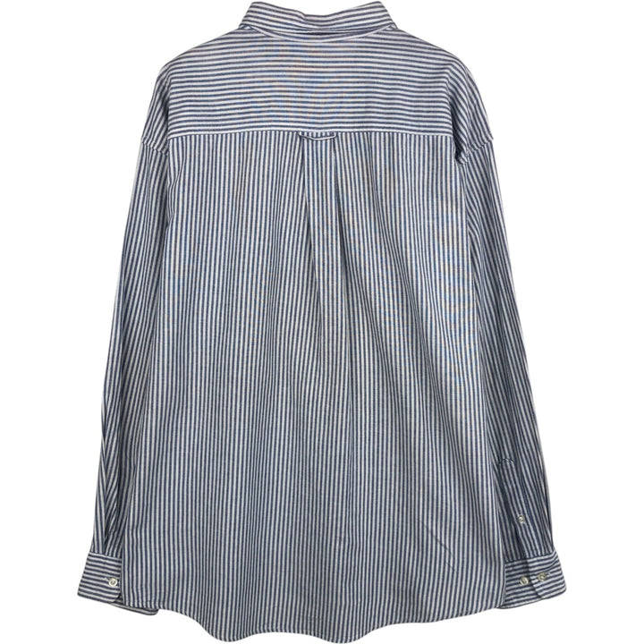 90'S Gap Old Gap Multi-Stripe Long Sleeve Button-Down Striped Shirt, Made in USA, Men's Size XL cotton white type Vintage Second Hand