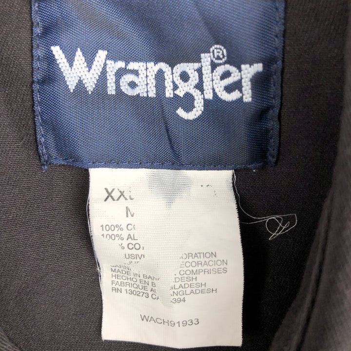 80s-90'S Wrangler Long-Sleeve Western Shirt, Men's XXL (approx.) unclear black type Vintage Second Hand