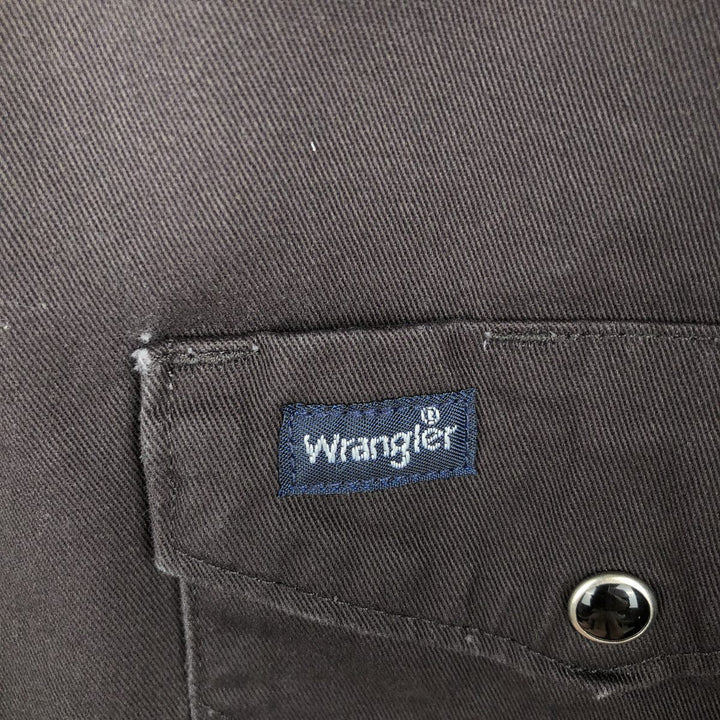 80s-90'S Wrangler Long-Sleeve Western Shirt, Men's XXL (approx.) unclear black type Vintage Second Hand