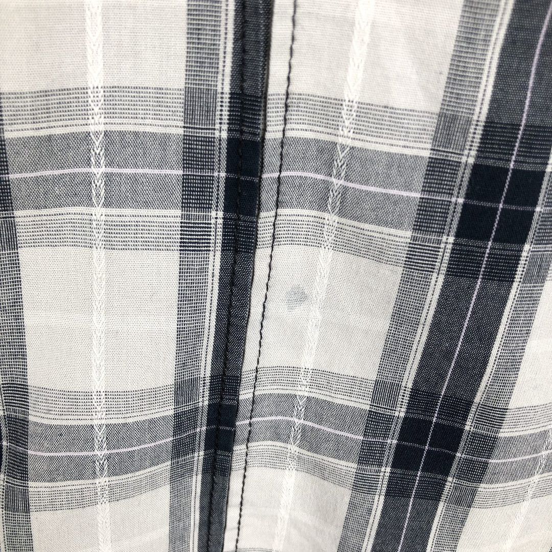 Wrangler Check Pattern Long-Sleeve Western Shirt, Men's Size L (approx.) unclear white type Vintage Second Hand