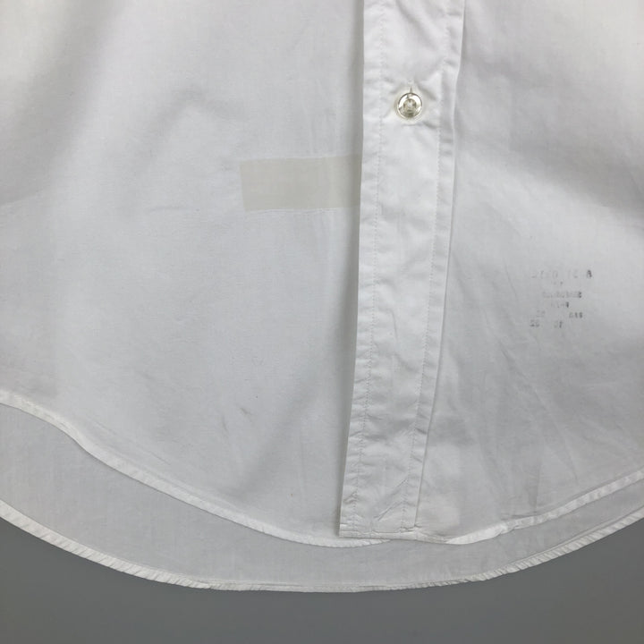 1970'S Brooks Brothers MAKERS 6-button long-sleeve cotton shirt, made in USA, men's size M equivalent, vintage. cotton white type Vintage Second Hand