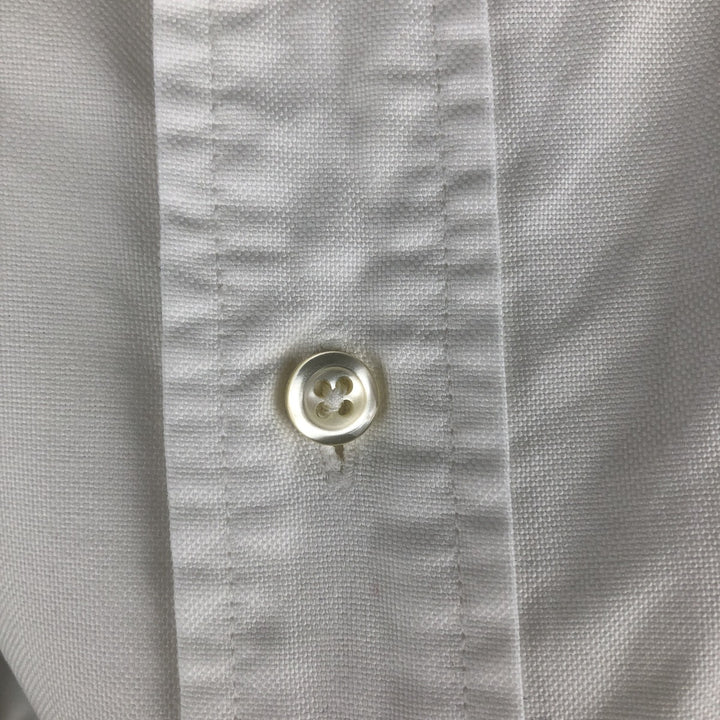 Brooks Brothers MAKERS Long Sleeve Button Down Shirt Made in USA Men's M Size Supima Cotton white type Vintage Second Hand