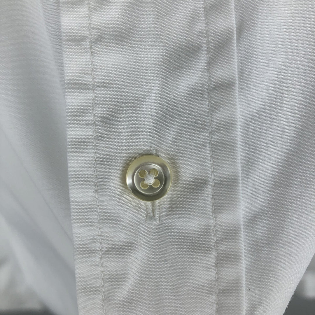 Brooks Brothers MAKERS Long Sleeve Cotton Shirt, Made in USA, Men's Size Medium cotton white type Vintage Second Hand
