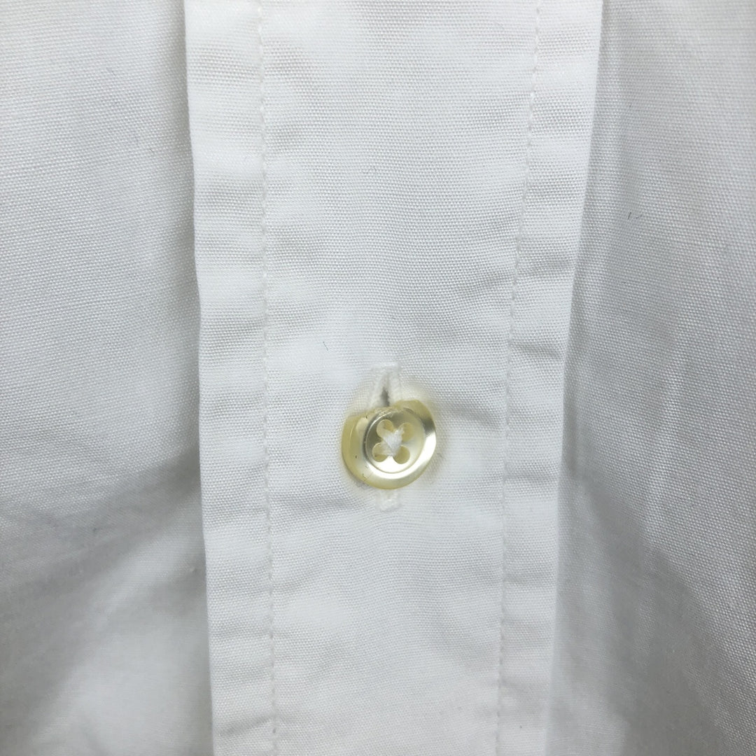 Brooks Brothers MAKERS Long Sleeve Cotton Shirt, Made in USA, Men's Size Medium cotton white type Vintage Second Hand