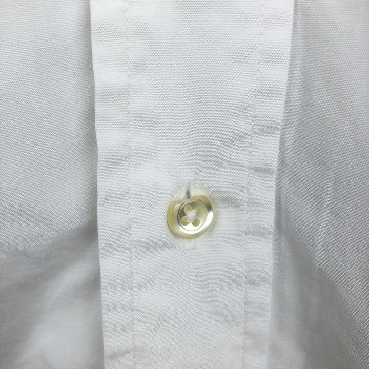 Brooks Brothers MAKERS Long Sleeve Cotton Shirt, Made in USA, Men's Size Medium cotton white type Vintage Second Hand