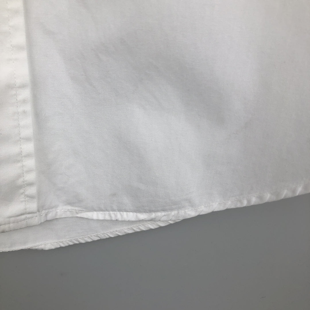 Brooks Brothers MAKERS Long Sleeve Cotton Shirt, Made in USA, Men's Size Medium cotton white type Vintage Second Hand
