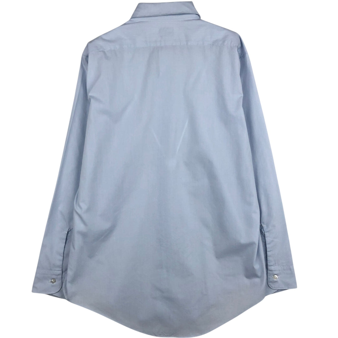 Vintage 60s-70'S Brent long-sleeved poly-cotton shirt, men's size L equivalent. Dacron Blue type light blue Vintage Second Hand