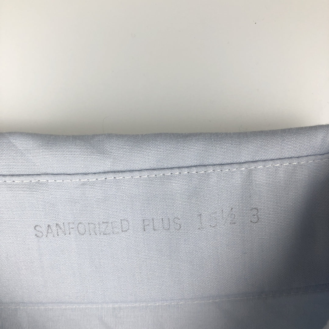 Vintage 60s-70'S Brent long-sleeved poly-cotton shirt, men's size L equivalent. Dacron Blue type light blue Vintage Second Hand