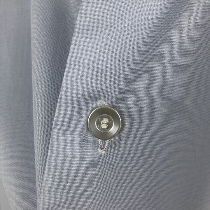 Vintage 60s-70'S Brent long-sleeved poly-cotton shirt, men's size L equivalent. Dacron Blue type light blue Vintage Second Hand
