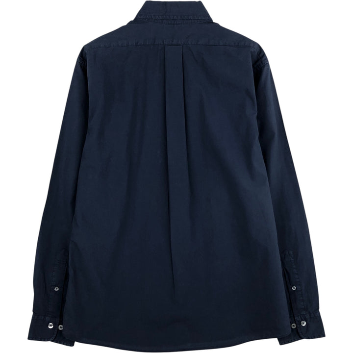 Brooks Brothers REGENT FIT Long-Sleeve Button-Down Shirt, Men's Size M (approx.) cotton navy blue type Vintage Second Hand
