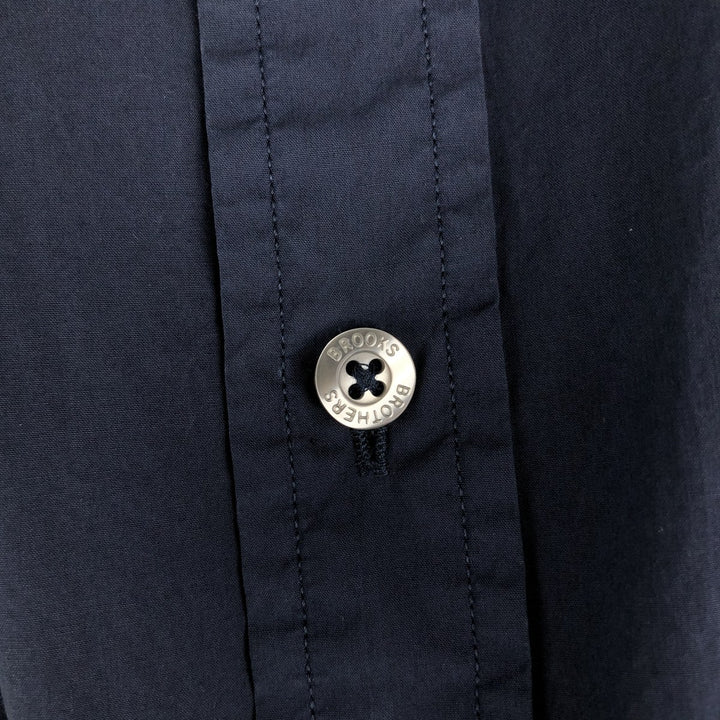 Brooks Brothers REGENT FIT Long-Sleeve Button-Down Shirt, Men's Size M (approx.) cotton navy blue type Vintage Second Hand