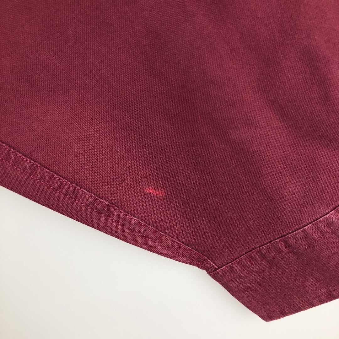 90'S J.Crew Long-Sleeve Button-Down Shirt, Men's Size XL (Equivalent), Vintage cotton wine-red Vintage Second Hand