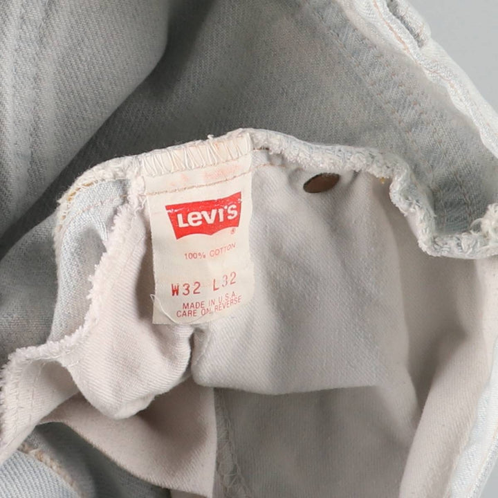 2000'S Levi's 505 Orange Tab Tapered Denim Pants, Made in USA, Men's Size W31 cotton Blue type light blue Vintage Second Hand
