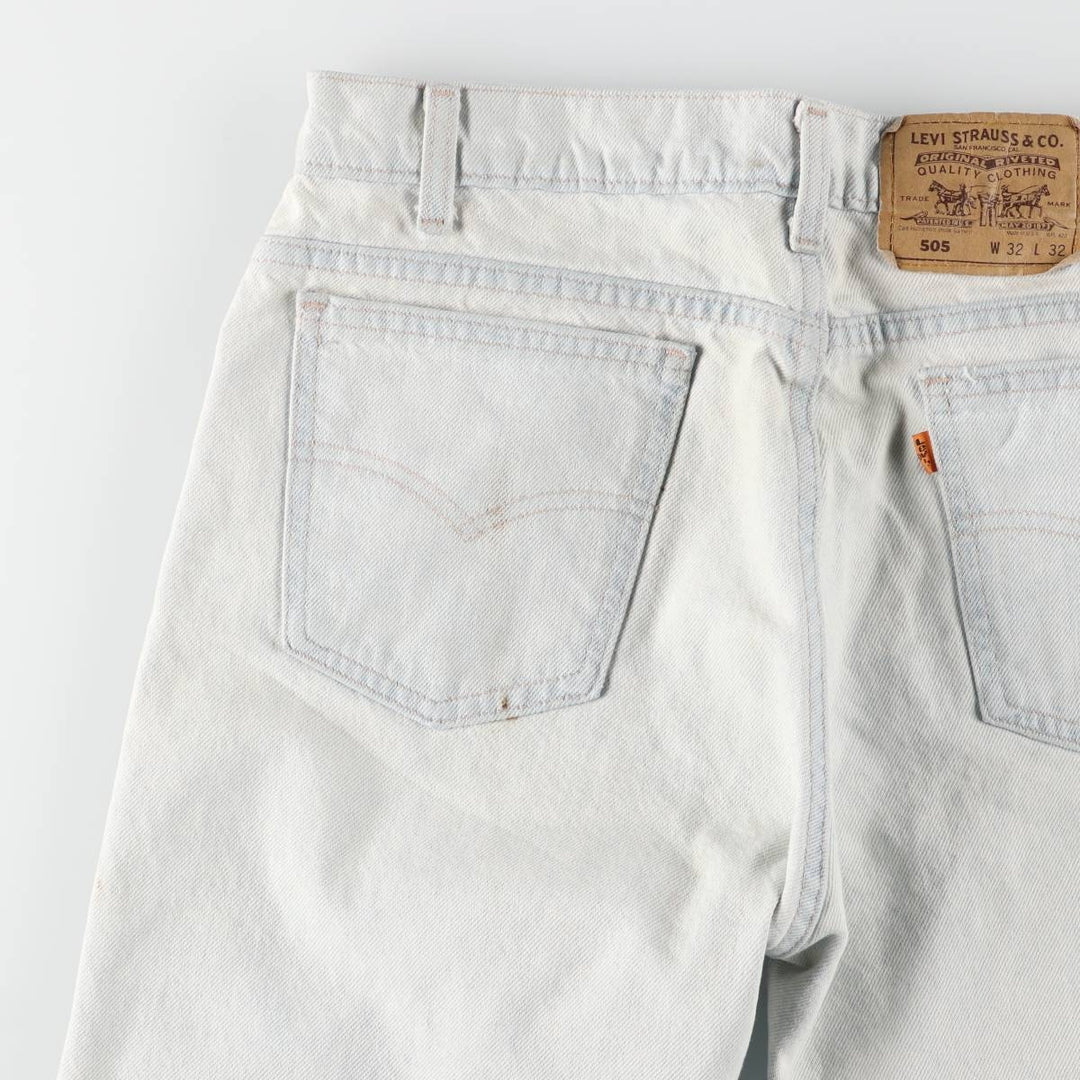 2000'S Levi's 505 Orange Tab Tapered Denim Pants, Made in USA, Men's Size W31 cotton Blue type light blue Vintage Second Hand