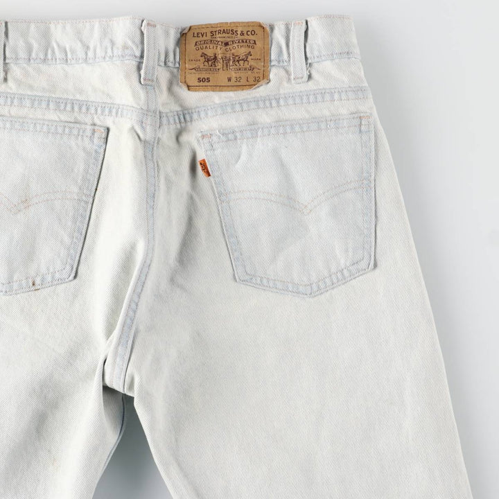 2000'S Levi's 505 Orange Tab Tapered Denim Pants, Made in USA, Men's Size W31 cotton Blue type light blue Vintage Second Hand