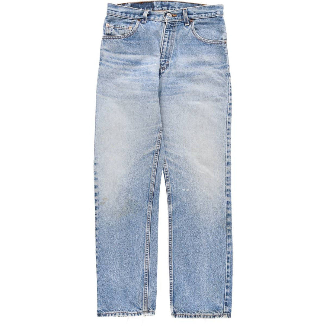 2000'S Levi's 505 Regular Fit Straight Leg Tapered Denim Pants, Made in USA, Men's Size W30 unclear blue type Vintage Second Hand