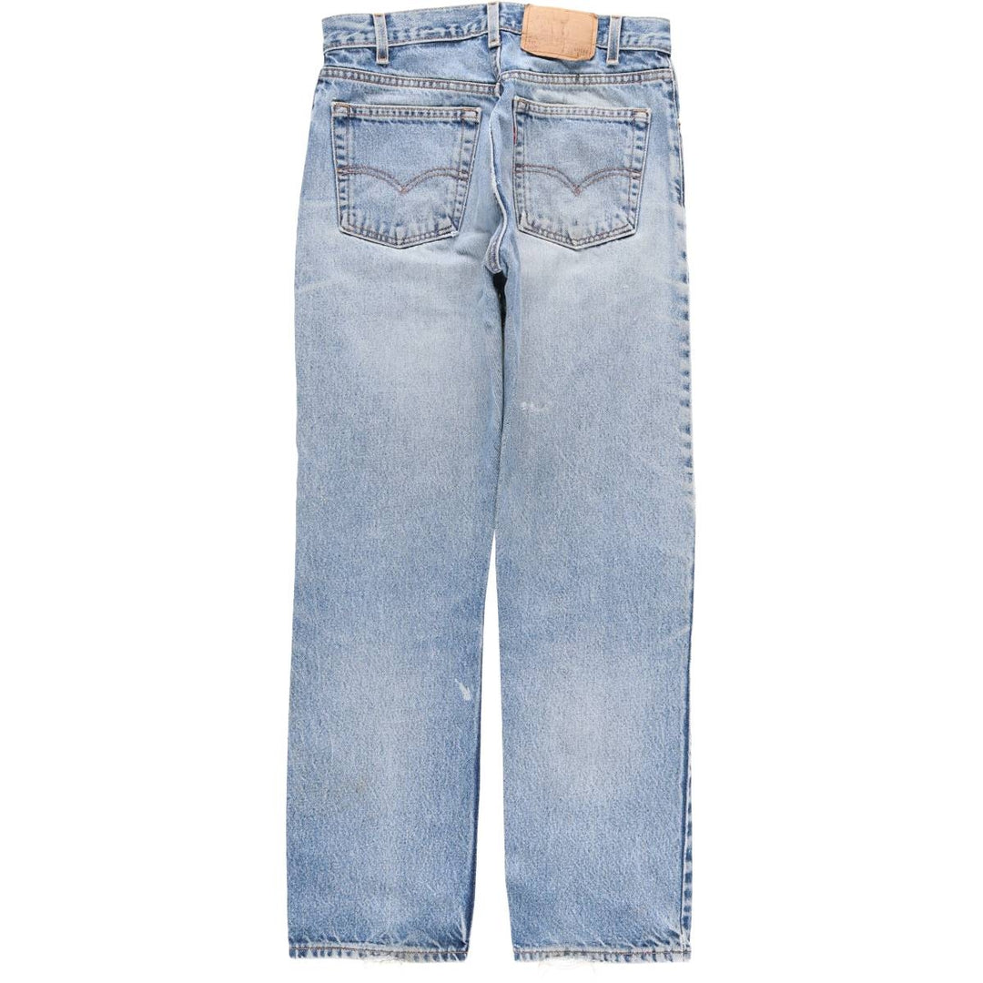 2000'S Levi's 505 Regular Fit Straight Leg Tapered Denim Pants, Made in USA, Men's Size W30 unclear blue type Vintage Second Hand