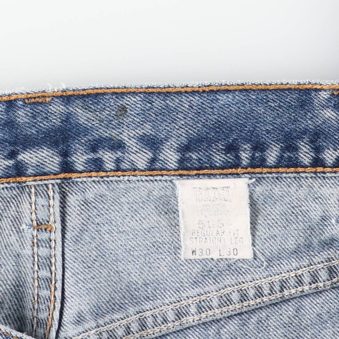2000'S Levi's 505 Regular Fit Straight Leg Tapered Denim Pants, Made in USA, Men's Size W30 unclear blue type Vintage Second Hand