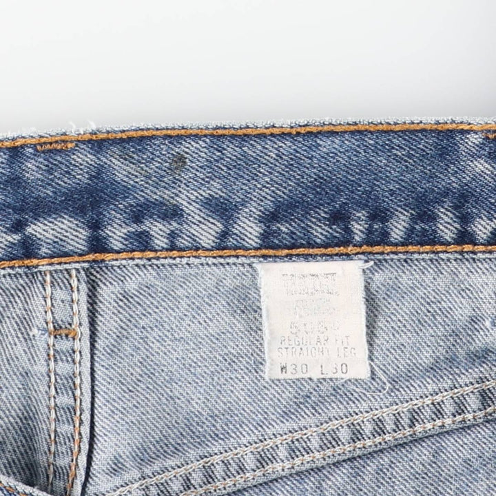 2000'S Levi's 505 Regular Fit Straight Leg Tapered Denim Pants, Made in USA, Men's Size W30 unclear blue type Vintage Second Hand