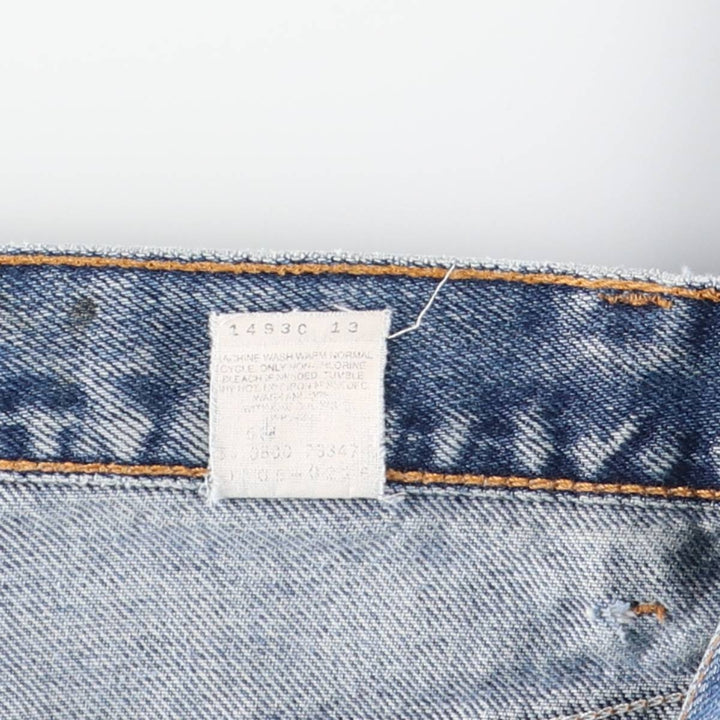 2000'S Levi's 505 Regular Fit Straight Leg Tapered Denim Pants, Made in USA, Men's Size W30 unclear blue type Vintage Second Hand