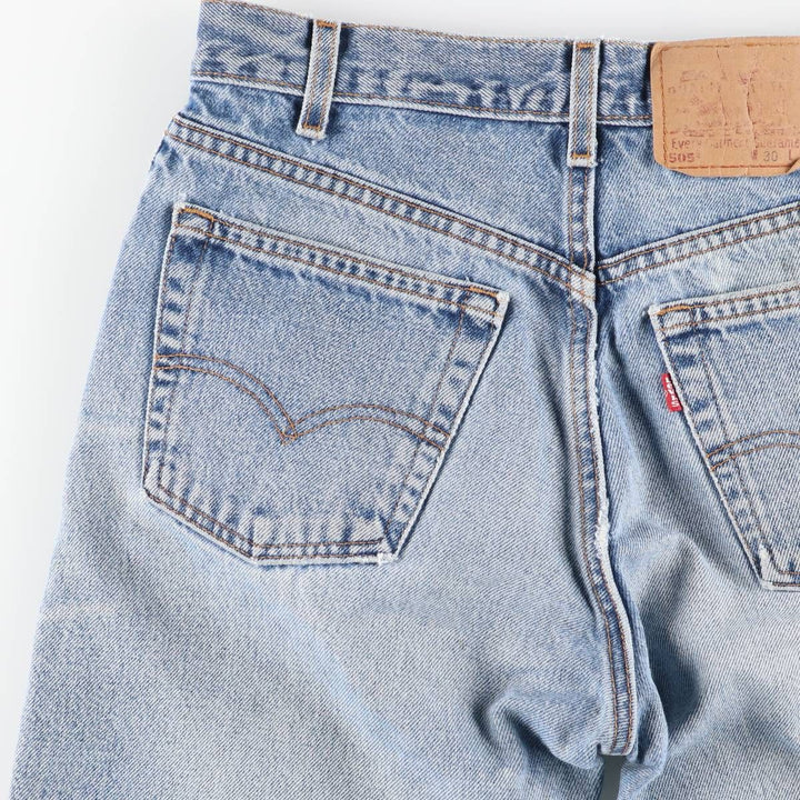 2000'S Levi's 505 Regular Fit Straight Leg Tapered Denim Pants, Made in USA, Men's Size W30 unclear blue type Vintage Second Hand