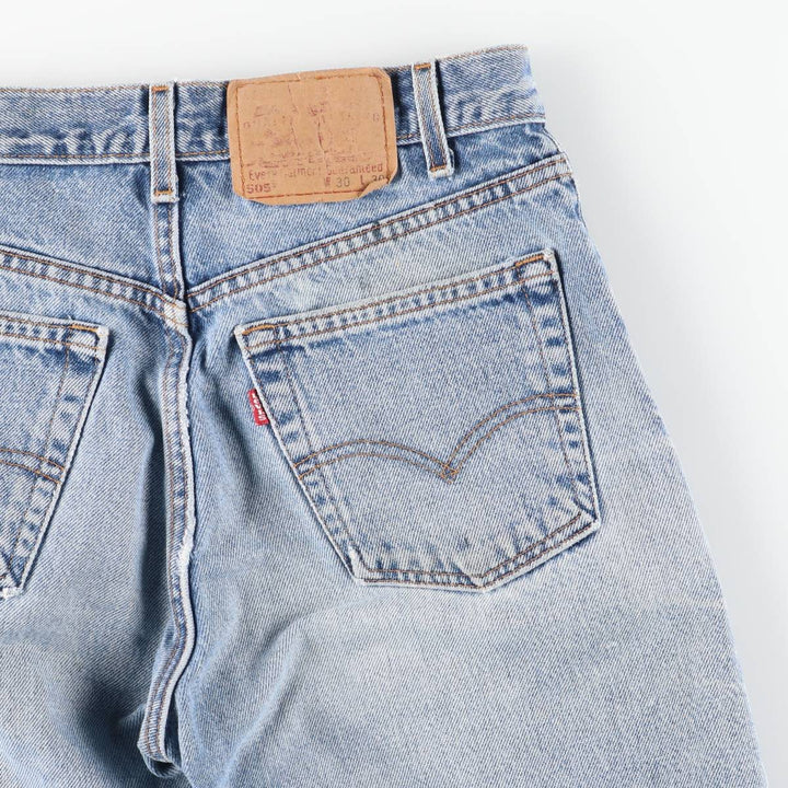 2000'S Levi's 505 Regular Fit Straight Leg Tapered Denim Pants, Made in USA, Men's Size W30 unclear blue type Vintage Second Hand