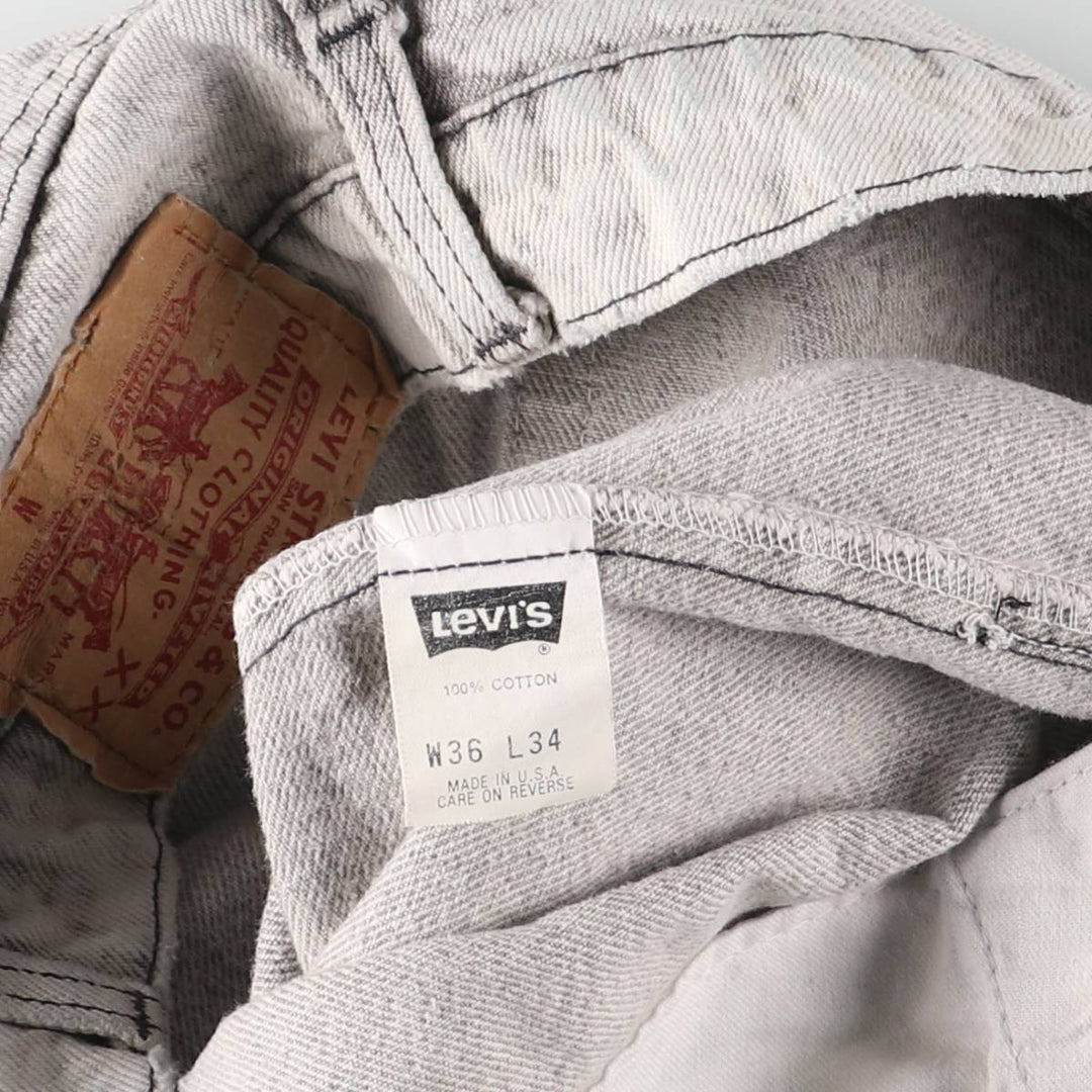 90s-00'S Levi's 505-0555 Tapered Denim Pants, Made in USA, Men's W36 (approx.), Vintage cotton gray type Vintage Second Hand