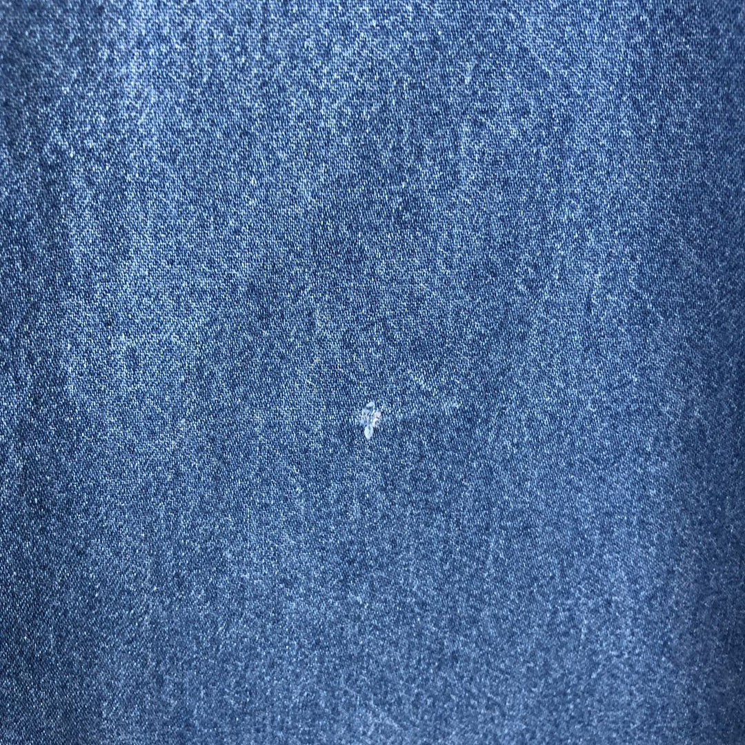 Wrangler Long Sleeve Denim Western Shirt, Men's Size Medium cotton blue type Vintage Second Hand