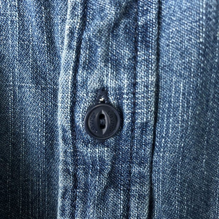Levi's long sleeve denim shirt, men's size L cotton blue type Vintage Second Hand
