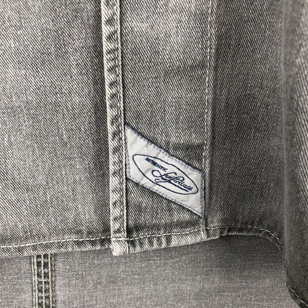 90'S Levi's Long-Sleeve Denim Western Shirt, Men's Size S (approx.), Vintage cotton gray type Vintage Second Hand