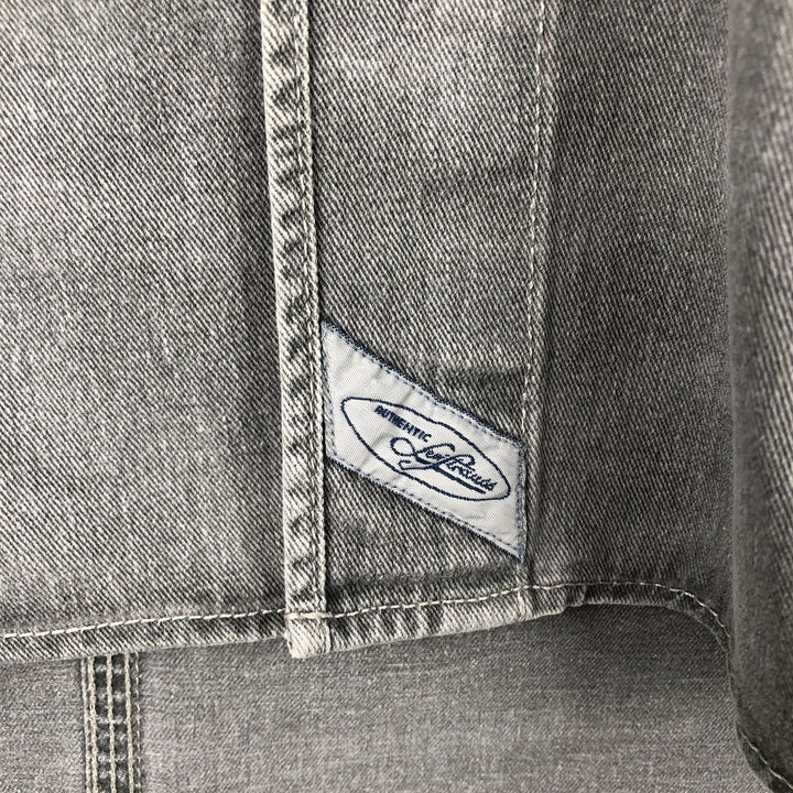 90'S Levi's Long-Sleeve Denim Western Shirt, Men's Size S (approx.), Vintage cotton gray type Vintage Second Hand