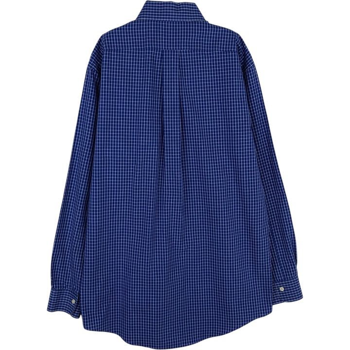 Brooks Brothers Est.1818 Long Sleeve Button-Down Check Shirt, Men's Size M cotton blue type Vintage Second Hand