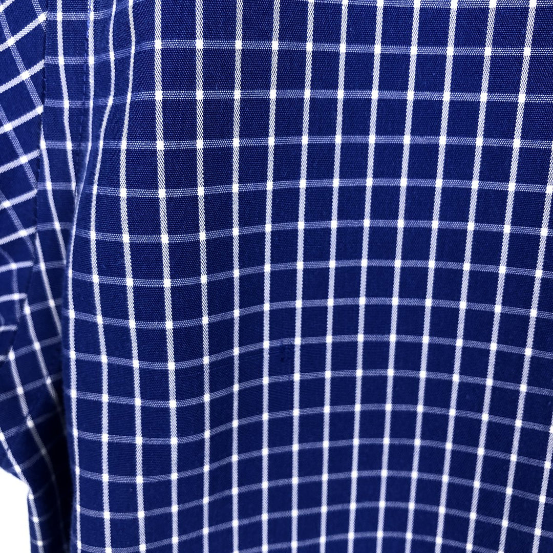Brooks Brothers Est.1818 Long Sleeve Button-Down Check Shirt, Men's Size M cotton blue type Vintage Second Hand
