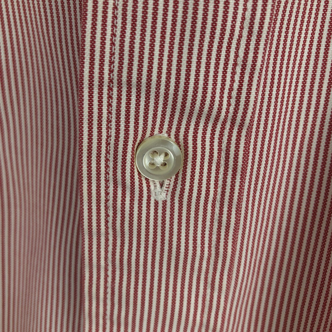 80s-90'S Brooks Brothers MAKERS Long Sleeve Button-Down Striped Shirt Made in USA Men's M Size Vintage cotton red type Vintage Second Hand