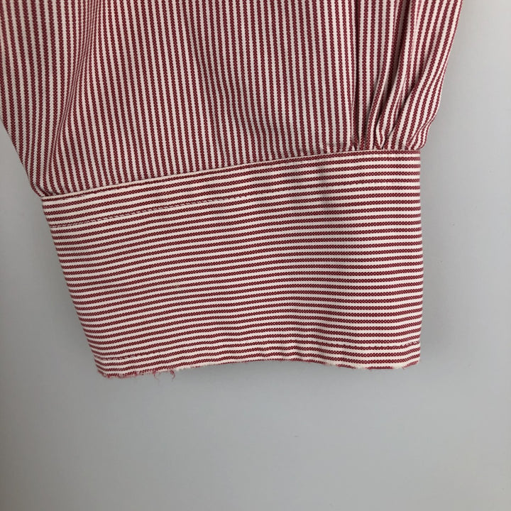 80s-90'S Brooks Brothers MAKERS Long Sleeve Button-Down Striped Shirt Made in USA Men's M Size Vintage cotton red type Vintage Second Hand