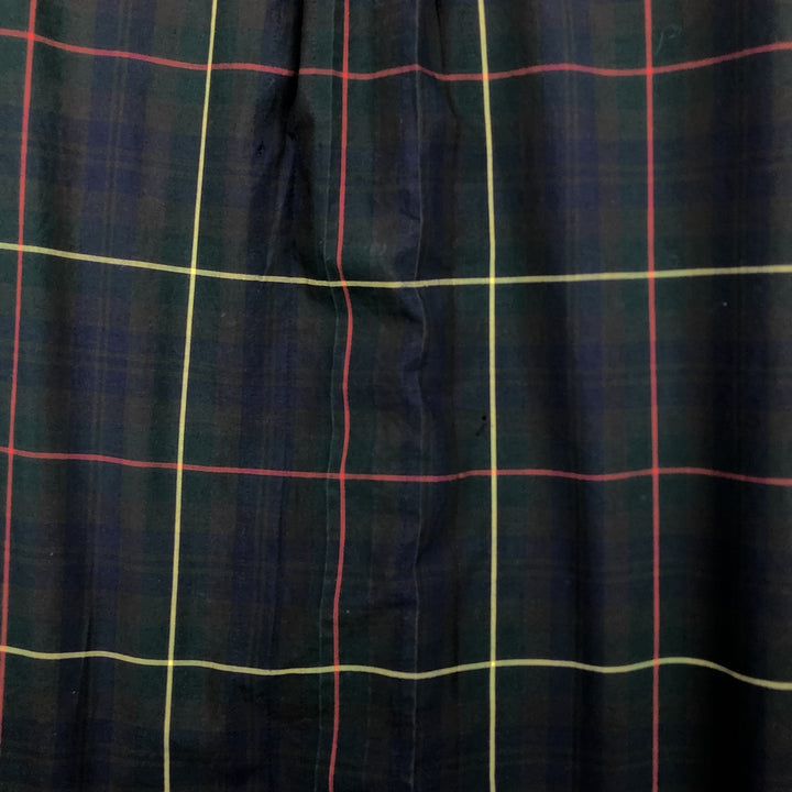 Ralph Lauren long sleeve button down check shirt, men's size M cotton navy blue type Vintage Second Hand