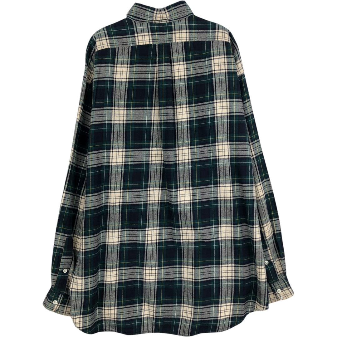 Ralph Lauren BLAKE long sleeve button down check shirt, men's XL size cotton Green type dark green Vintage Second Hand